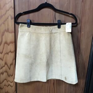 Saks 5th Avenue Erez Levy Suede Leather Mini Skirt